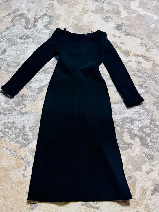 Proenza Schouler Dresses & Skirts - Proenza Schouler Black Long Sleeve Off-Shoulder Midi Dress